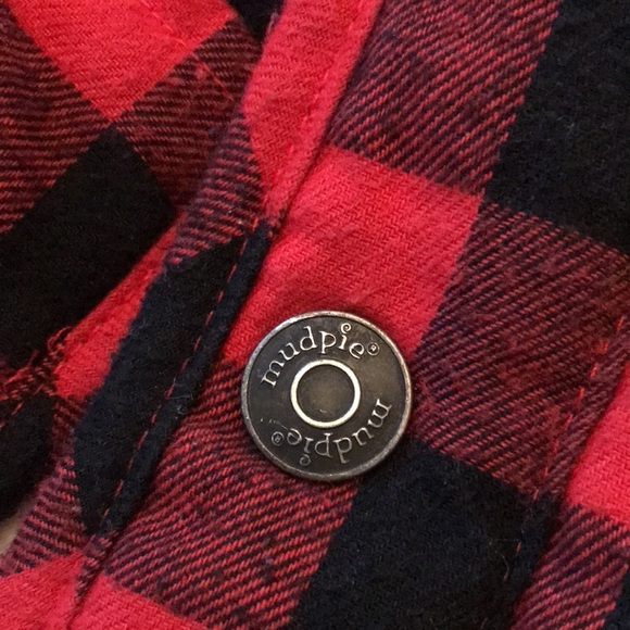 Mud Pie Red Flannel Plaid Vest Size 4t 5t - Picture 8 of 8